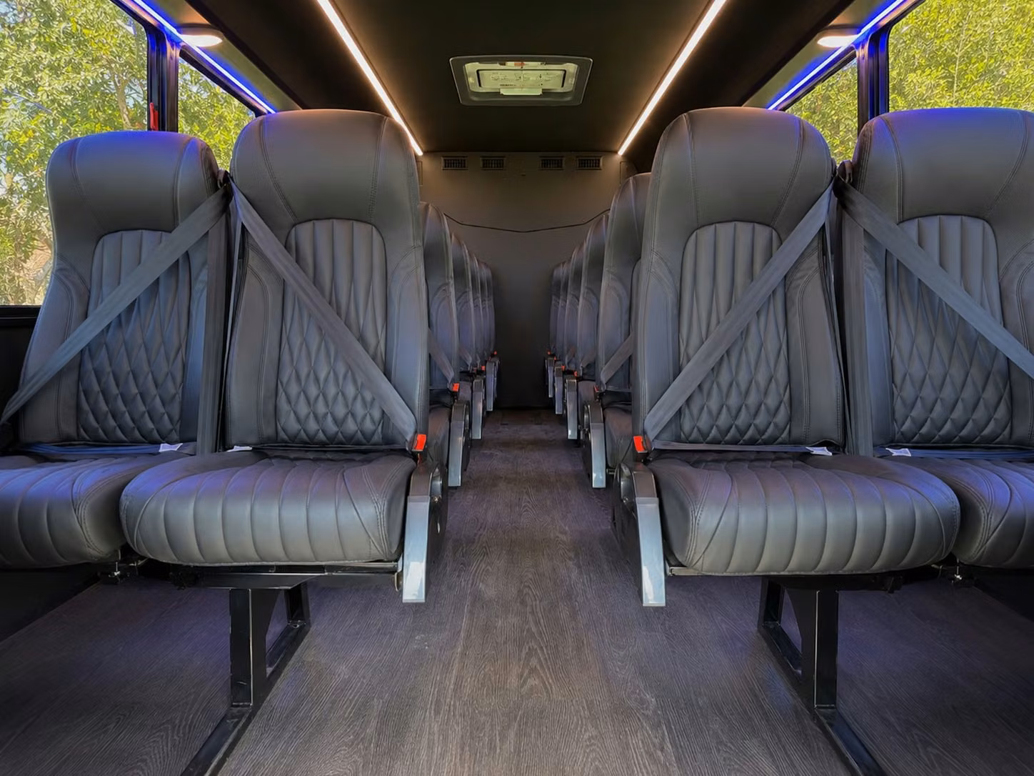 15 passenger minibus interior